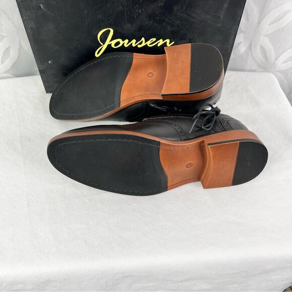 Jousen Milan AMY601 Black Wingtip Dress Shoes NIB - Picture 4 of 6